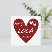 Red Heart Best Lola Ever T-shirts and Gifts (Standing Front)