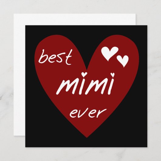 Red Heart Best Mimi Ever Tshirts and Gifts (Front/Back)