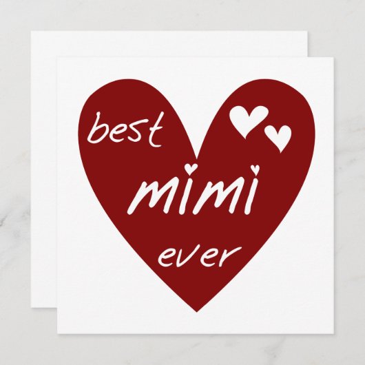 Red Heart Best Mimi Ever Tshirts and Gifts (Front/Back)