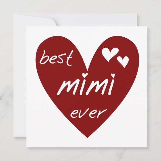 Red Heart Best Mimi Ever Tshirts and Gifts (Front)