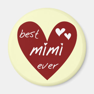 Red Heart Best Mimi Ever Tshirts and Gifts Magnet
