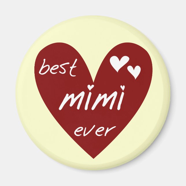 Red Heart Best Mimi Ever Tshirts and Gifts Magnet (Front)
