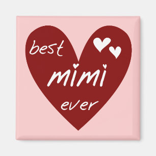 Red Heart Best Mimi Ever Tshirts and Gifts Magnet