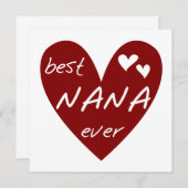 Red Heart Best Nana Ever T-shirts and Gifts (Front/Back)