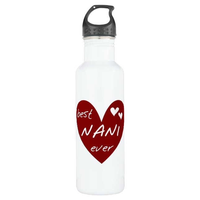 Red Heart Best Nani Ever Liberty Water Bottle (Front)