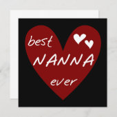Red Heart Best Nanna Ever t-shirts and Gifts (Front/Back)