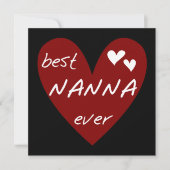 Red Heart Best Nanna Ever t-shirts and Gifts (Front)
