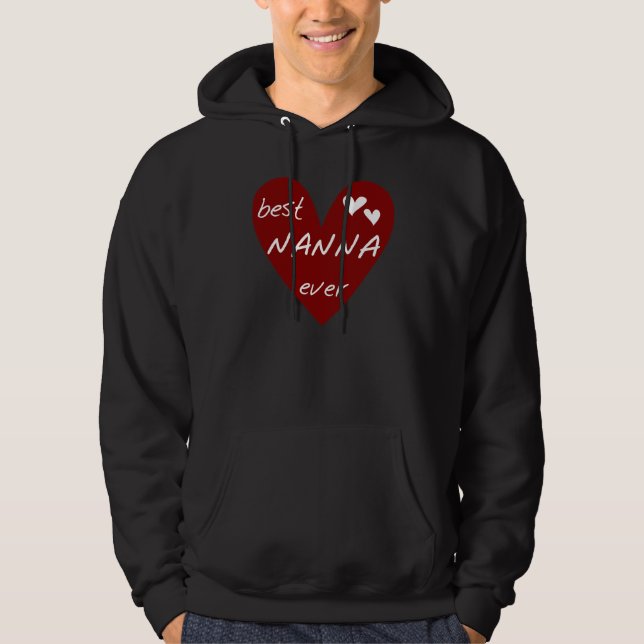 Red Heart Best Nanna Ever t-shirts and Gifts (Front)