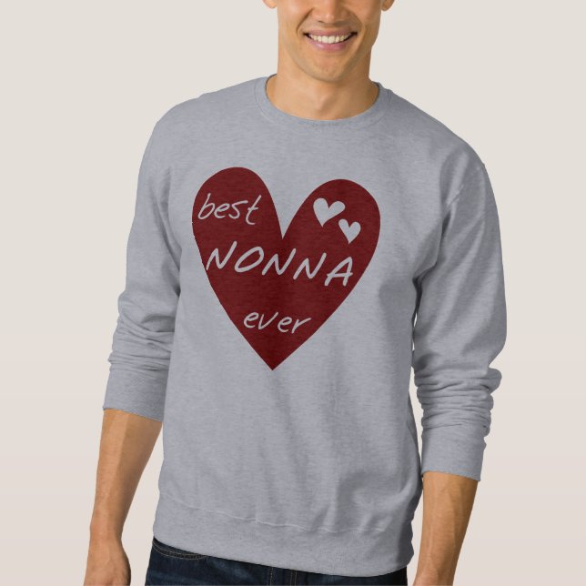 Red Heart Best Nonna Ever T-shirts gifts (Front)