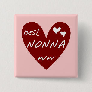 Red Heart Best Nonna Ever T-shirts gifts Button