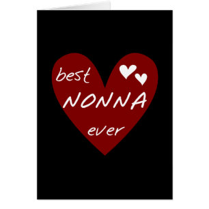 Red Heart Best Nonna Ever T-shirts gifts Cards