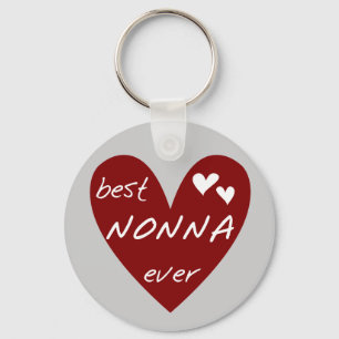 Red Heart Best Nonna Ever T-shirts gifts Keychain