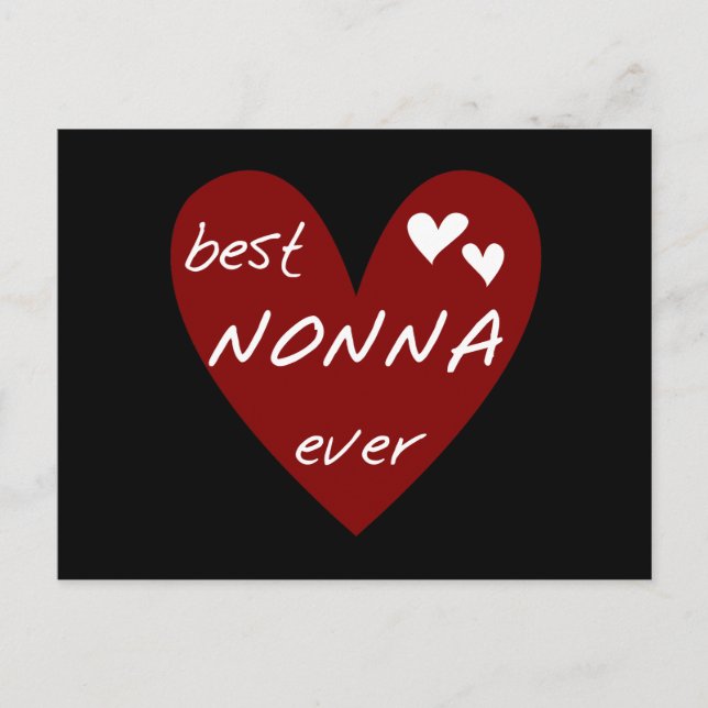 Red Heart Best Nonna Ever T-shirts gifts Postcard (Front)