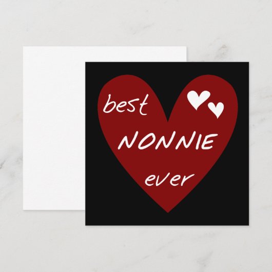 Red Heart Best Nonnie Ever T-shirts and Gifts (Front/Back)