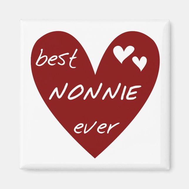 Red Heart Best Nonnie Ever T-shirts and Gifts Magnet (Front)