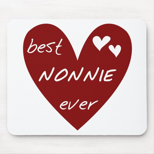 Red Heart Best Nonnie Ever T-shirts and Gifts Mouse Pad (Front)