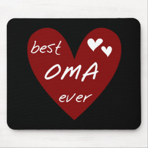 Red Heart Best Oma Ever T-shirts and Gifts Mouse Pad