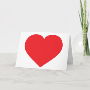 Red heart - blank inside holiday card