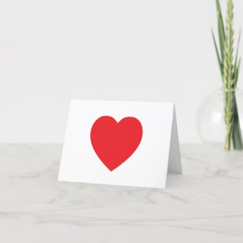 Red Heart Blank Note Card by imaginarystory at Zazzle
