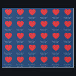 Red Heart Blue Modern Minimalist Wedding Wrapping Paper<br><div class="desc">You can easily change the fonts and colors. You can also add your logo and the background image as you like.</div>