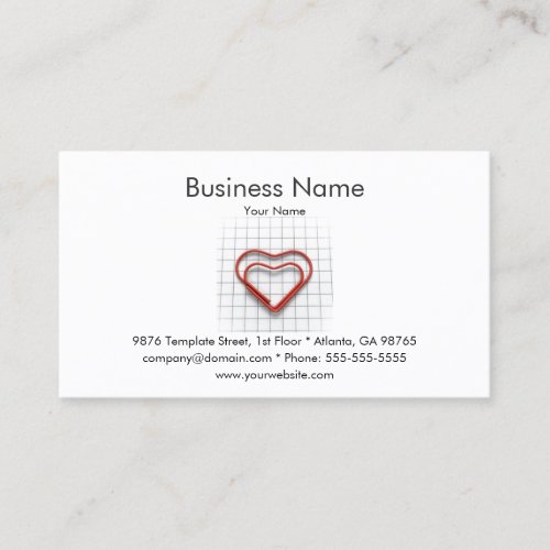 Red Heart Business Card Template