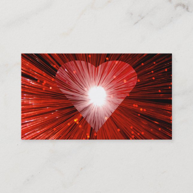 Red Heart business card white (Front)