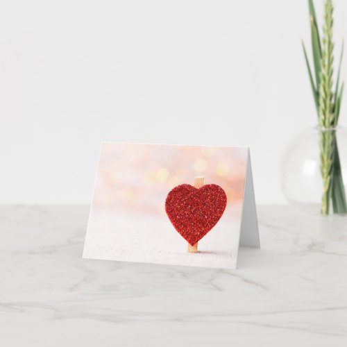 Red heart card