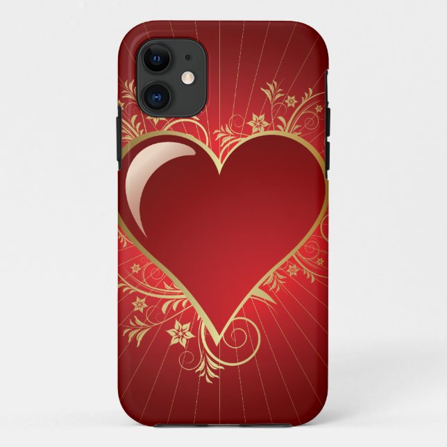 Red Heart Case-Mate iPhone Case (Back)