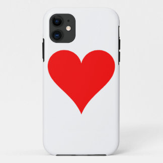 Red heart iPhone 11 case