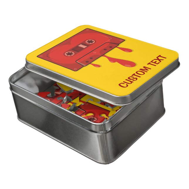 Red Heart Cassette Jigsaw Puzzle (Lid Open)