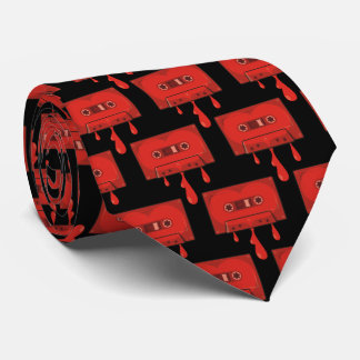 Red Heart Cassette Neck Tie