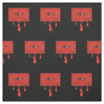 Red Heart Cassette Pattern Fabric