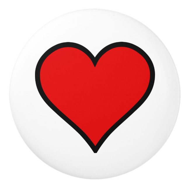 Red Heart/Ceramic Knob (Front)
