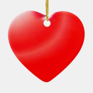 Red Heart Ceramic Ornament