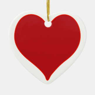 Red Heart Ceramic Ornament