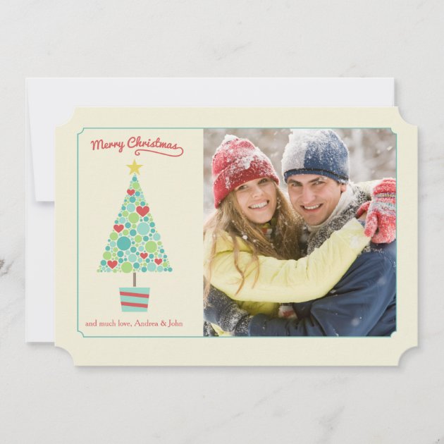 Red Heart Christmas Holiday Photo Card