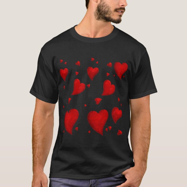 Red Heart Christmas Merry Xmas Welcome 2022  T-Shirt (Front)