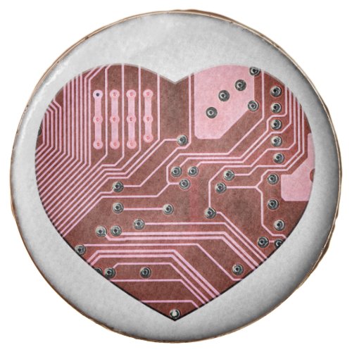 Red Heart Circuit Board Valentines Chocolate Covered Oreo