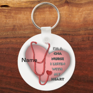 Red Heart CNA Nurse Keychain