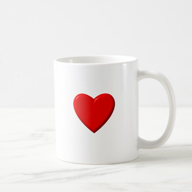 Red Heart Coffee Mug (Right)