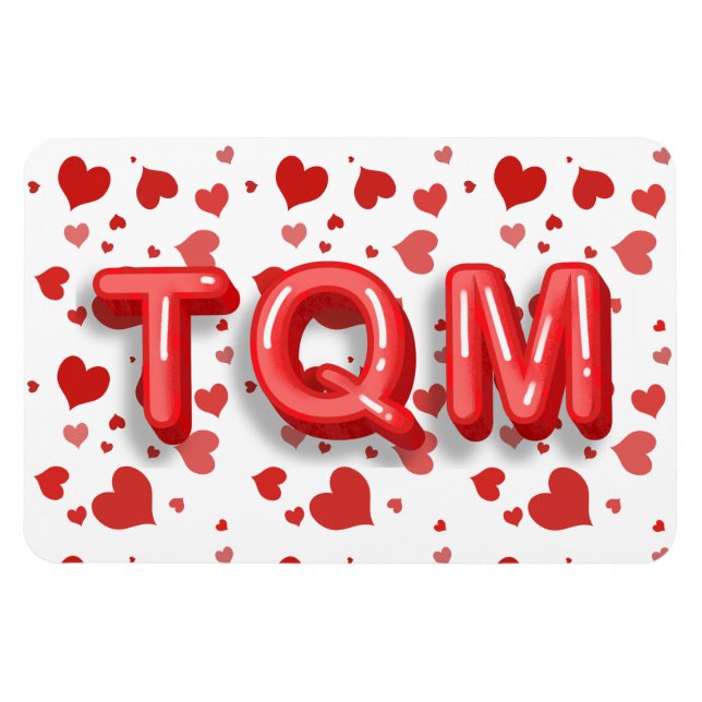 Red Heart Confetti Te Quiero Mucho 3d Letters Magnet (Horizontal)
