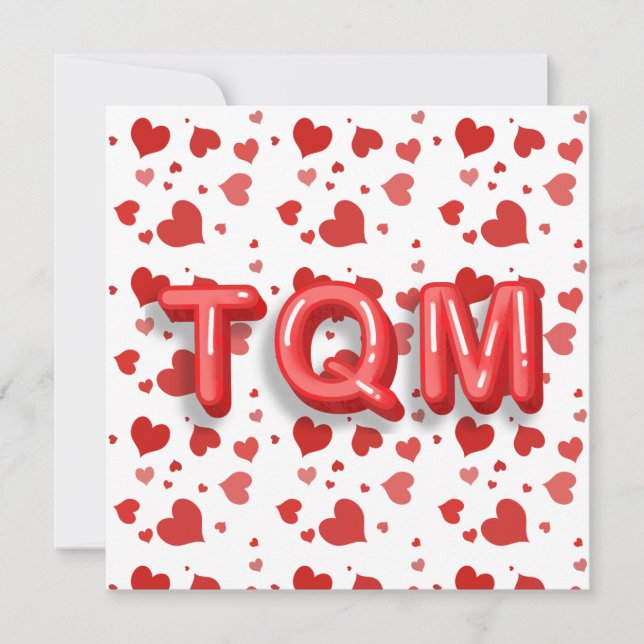 Red Heart Confetti TQM 3d Letters (Front)