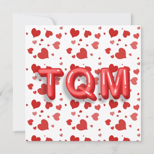 Red Heart Confetti TQM 3d Letters