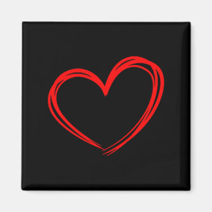 Red Heart Cool Love Heart Graphic Valentines Day M Magnet