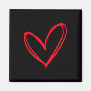Red Heart Cool Love Heart Graphic Valentines Uni Magnet