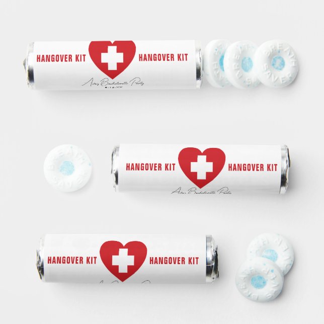 Red Heart Cross Hangover Breath Savers Mint Favors (Assorted)