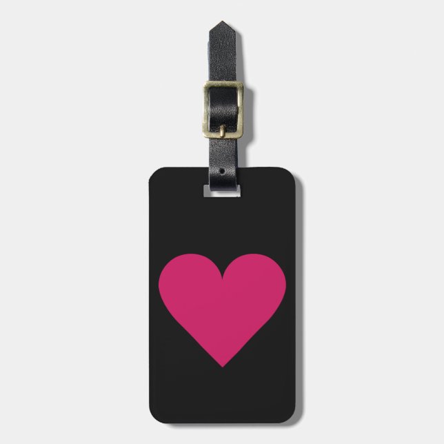 Red Heart custom luggage tag (Front Vertical)