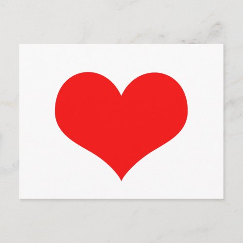 Red Heart Cute Valentines Day Custom Color Cute Postcard