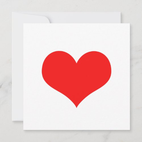 Red Heart Cute Valentines Day Custom Color Trendy Card