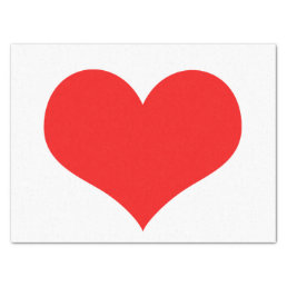 Red Heart Cute Valentine&#39;s Day White Custom Color Tissue Paper